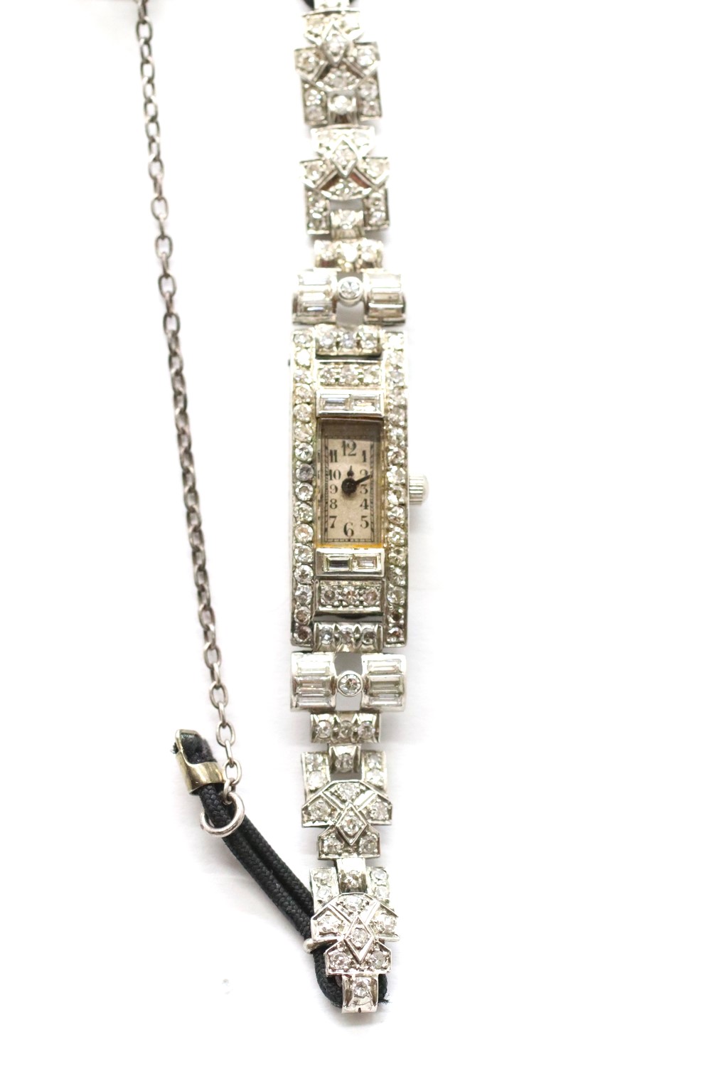 Platinové dámské hodinky s diamanty