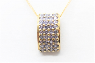 Zlatý náhrdelník s iolity