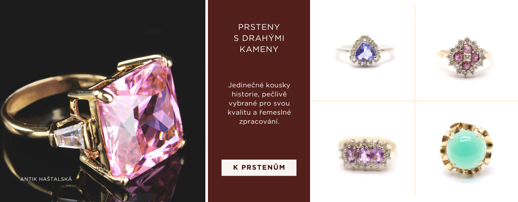 zlaté prsteny s drahými kameny